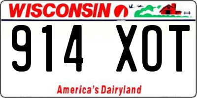 WI license plate 914XOT