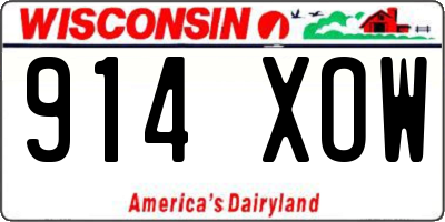 WI license plate 914XOW