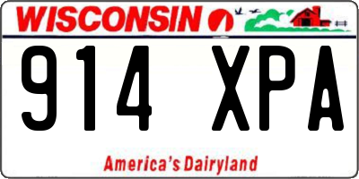 WI license plate 914XPA