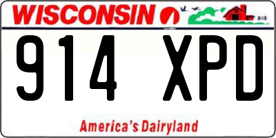 WI license plate 914XPD