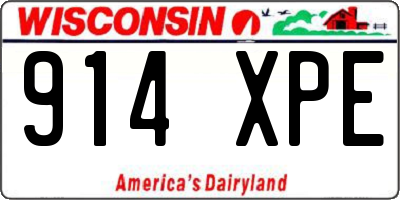 WI license plate 914XPE