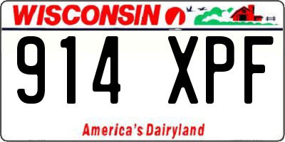 WI license plate 914XPF
