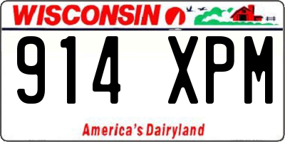 WI license plate 914XPM