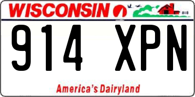 WI license plate 914XPN
