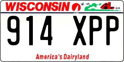 WI license plate 914XPP