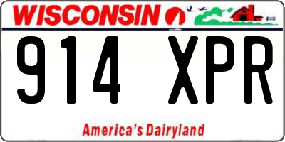 WI license plate 914XPR