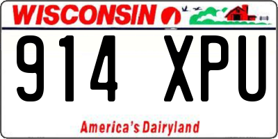 WI license plate 914XPU