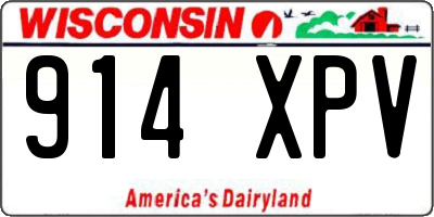 WI license plate 914XPV