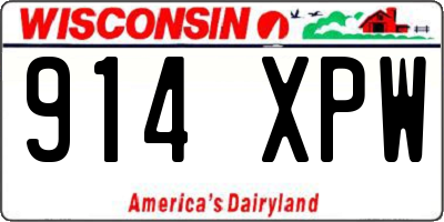WI license plate 914XPW