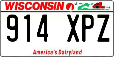 WI license plate 914XPZ