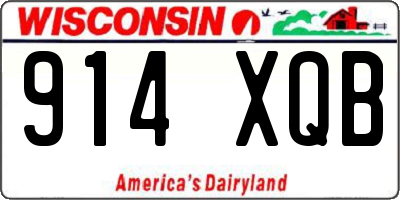 WI license plate 914XQB
