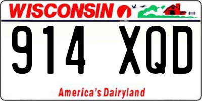 WI license plate 914XQD