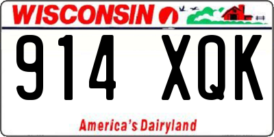 WI license plate 914XQK