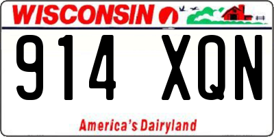 WI license plate 914XQN