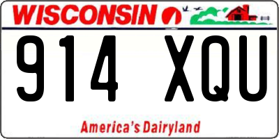 WI license plate 914XQU
