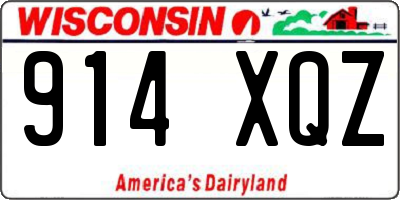 WI license plate 914XQZ