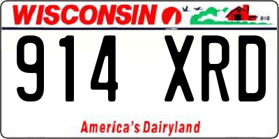 WI license plate 914XRD