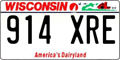 WI license plate 914XRE