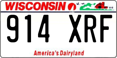 WI license plate 914XRF