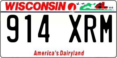 WI license plate 914XRM