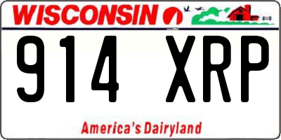 WI license plate 914XRP