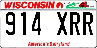 WI license plate 914XRR