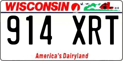 WI license plate 914XRT