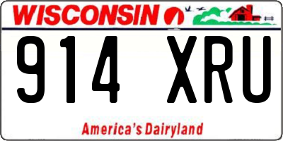 WI license plate 914XRU