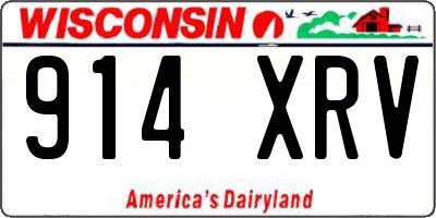 WI license plate 914XRV