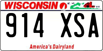 WI license plate 914XSA