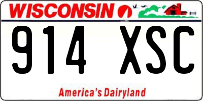 WI license plate 914XSC