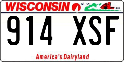 WI license plate 914XSF