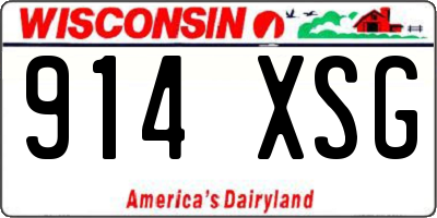 WI license plate 914XSG