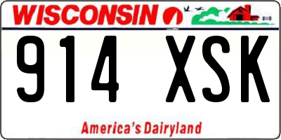 WI license plate 914XSK