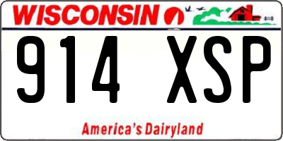 WI license plate 914XSP