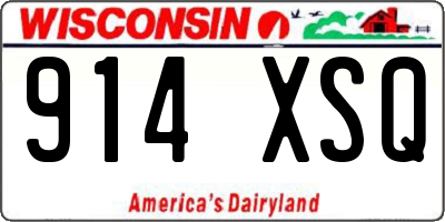 WI license plate 914XSQ