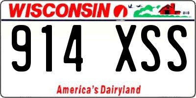 WI license plate 914XSS