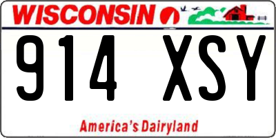 WI license plate 914XSY