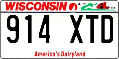 WI license plate 914XTD