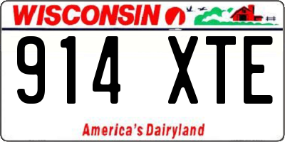 WI license plate 914XTE