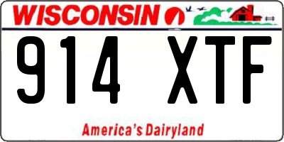WI license plate 914XTF