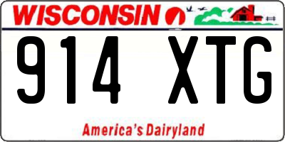 WI license plate 914XTG