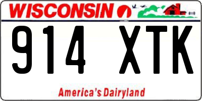 WI license plate 914XTK