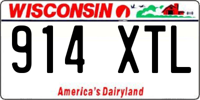 WI license plate 914XTL
