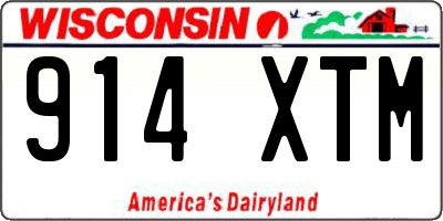 WI license plate 914XTM