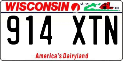 WI license plate 914XTN