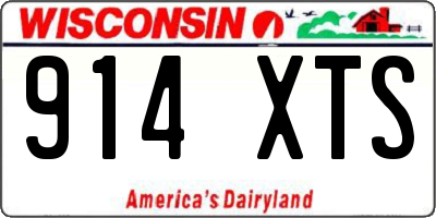 WI license plate 914XTS