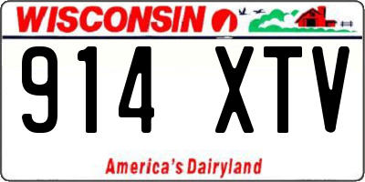 WI license plate 914XTV