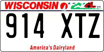 WI license plate 914XTZ