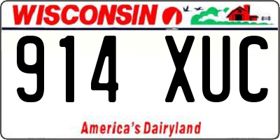 WI license plate 914XUC